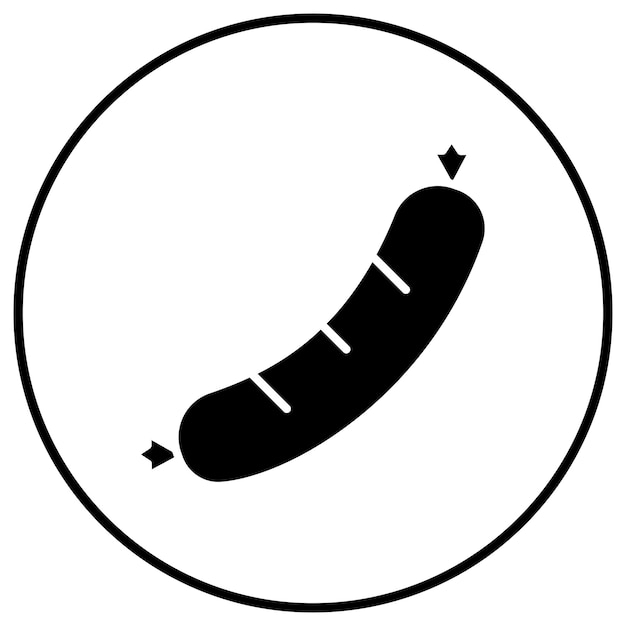 El icono vectorial de salchichas se puede usar para el conjunto de iconos de la mañana y el desayuno