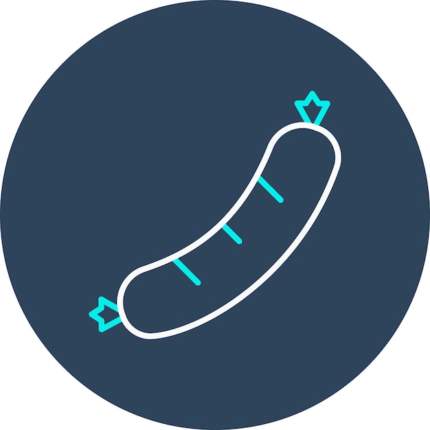 El icono vectorial de salchichas se puede usar para el conjunto de iconos de la mañana y el desayuno