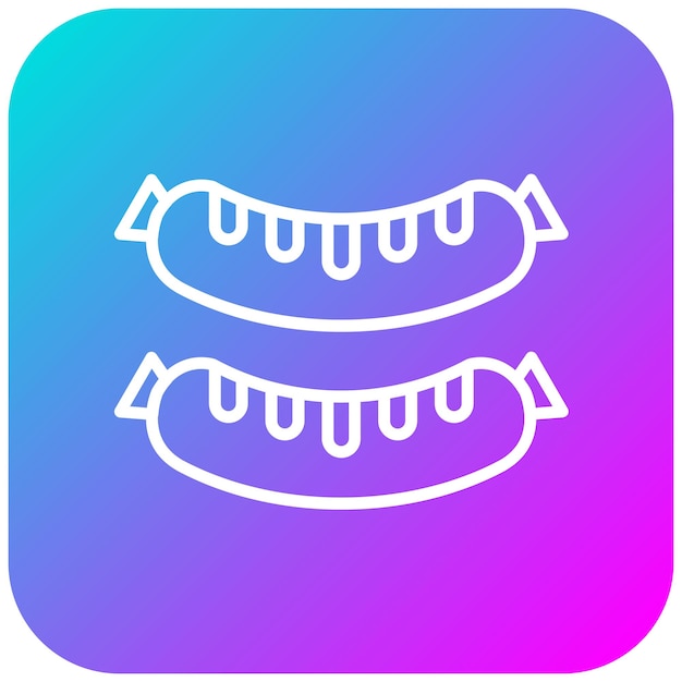 El icono vectorial de salchichas se puede usar para el iconset de Oktoberfest