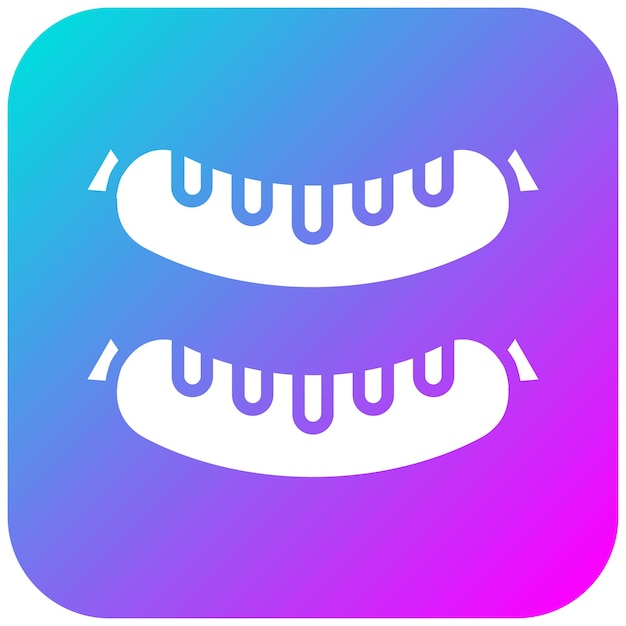 El icono vectorial de salchichas se puede usar para el iconset de Oktoberfest