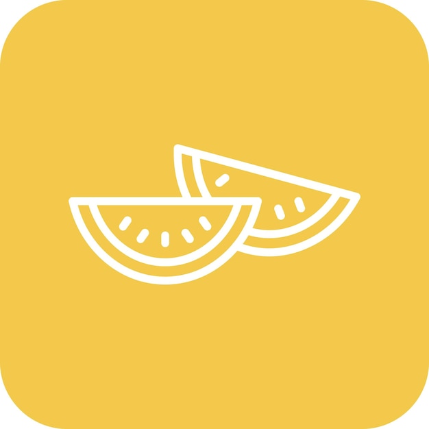 El icono vectorial de la sandía se puede usar para el conjunto de iconos de verano