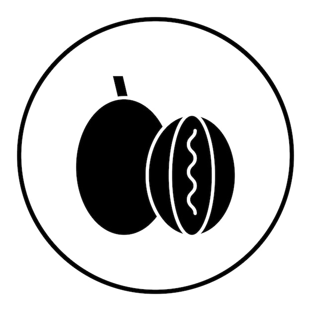 El icono vectorial de la sandía se puede utilizar para el conjunto de iconos de frutas y verduras