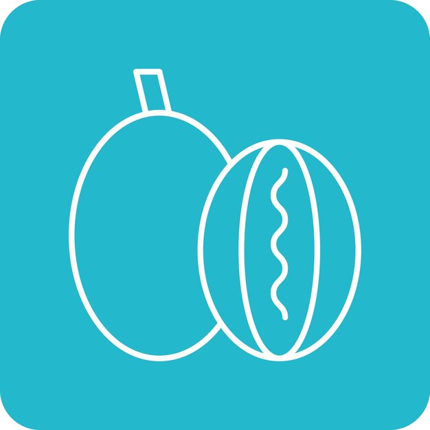 El icono vectorial de la sandía se puede utilizar para el conjunto de iconos de frutas y verduras