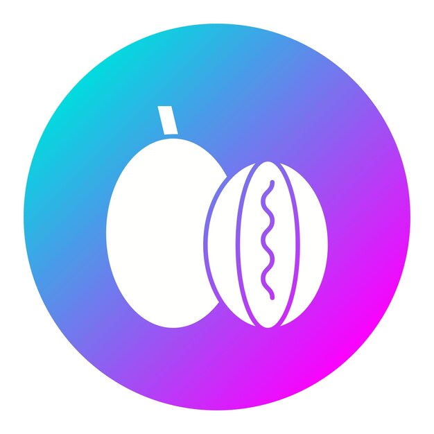 El icono vectorial de la sandía se puede utilizar para el conjunto de iconos de frutas y verduras