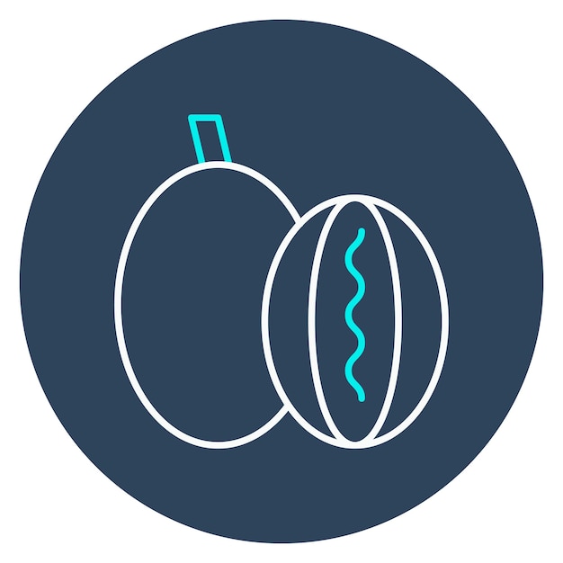 El icono vectorial de la sandía se puede utilizar para el conjunto de iconos de frutas y verduras