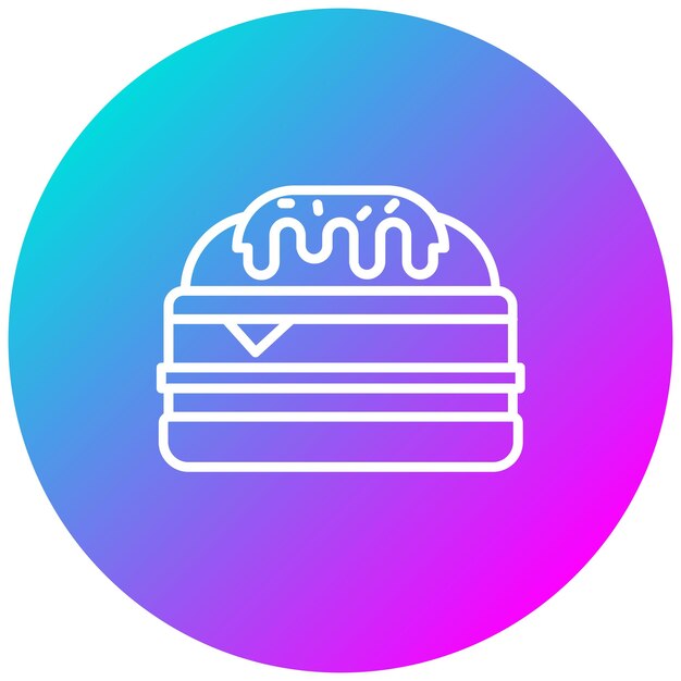 El icono vectorial del sándwich cubano se puede usar para el conjunto de iconos de World Cuisine