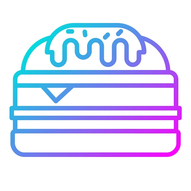 El icono vectorial del sándwich cubano se puede usar para el conjunto de iconos de World Cuisine