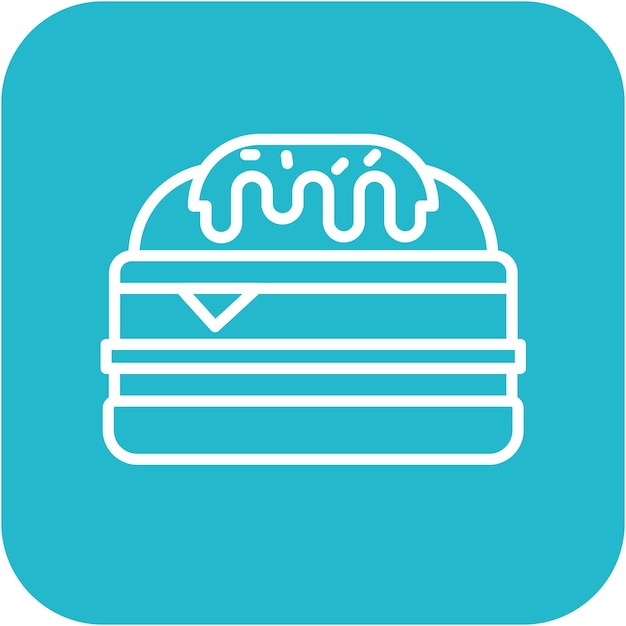 El icono vectorial del sándwich cubano se puede usar para el conjunto de iconos de World Cuisine