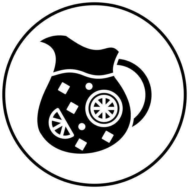 El icono vectorial de Sangria se puede usar para el conjunto de iconos de bebidas