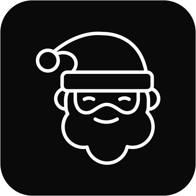 El icono vectorial de Santa se puede usar para el conjunto de iconos de Carnaval