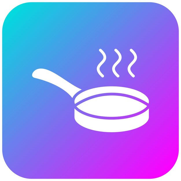 El icono vectorial de la sartén se puede usar para el conjunto de iconos de artículos para el hogar