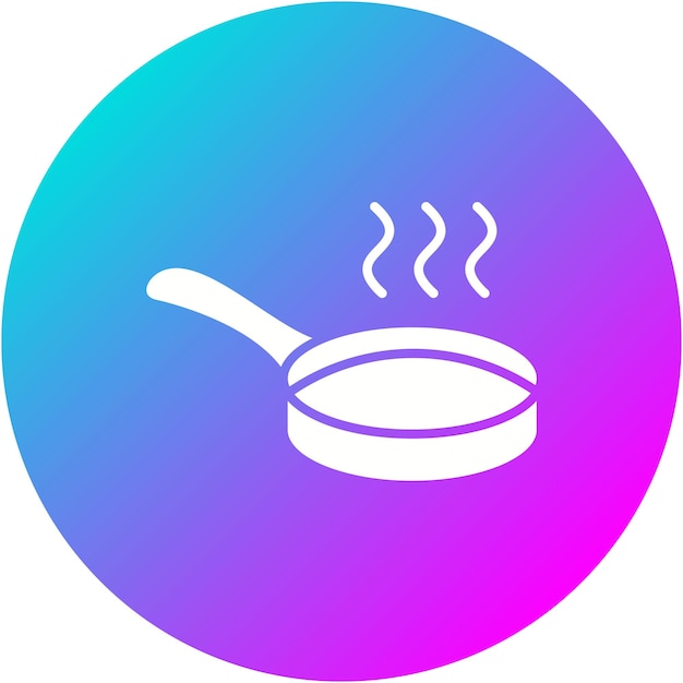 El icono vectorial de la sartén se puede usar para el conjunto de iconos de artículos para el hogar