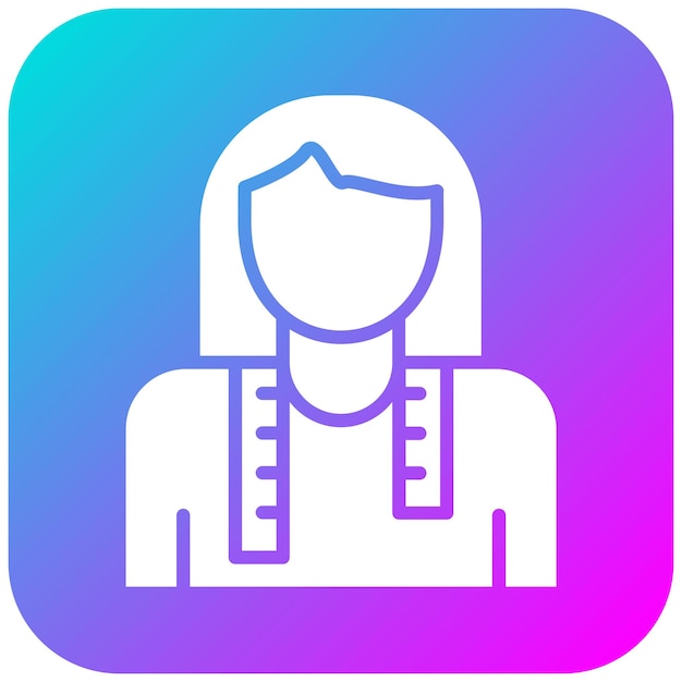 El icono vectorial de sastre para mujeres se puede utilizar para el conjunto de iconos de Art and Craft Supplies