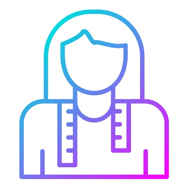 El icono vectorial de sastre para mujeres se puede utilizar para el conjunto de iconos de Art and Craft Supplies