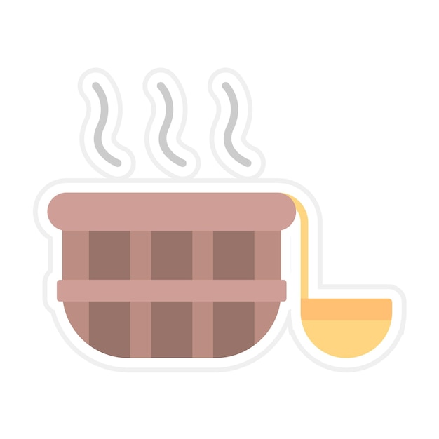 El icono vectorial de la sauna se puede usar para el conjunto de iconos del gimnasio