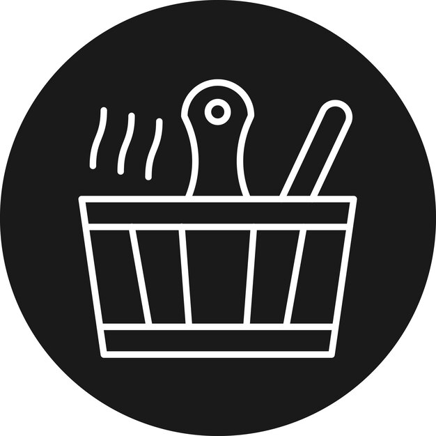 El icono vectorial de la sauna se puede usar para el conjunto de iconos del gimnasio