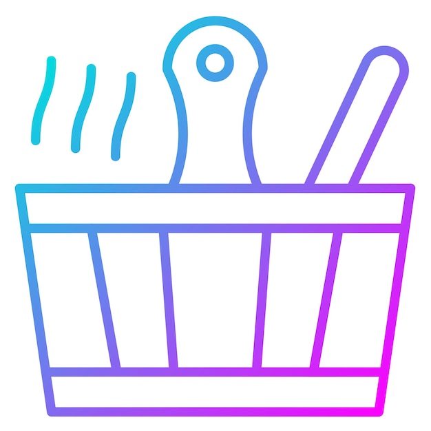 El icono vectorial de la sauna se puede usar para el conjunto de iconos del gimnasio