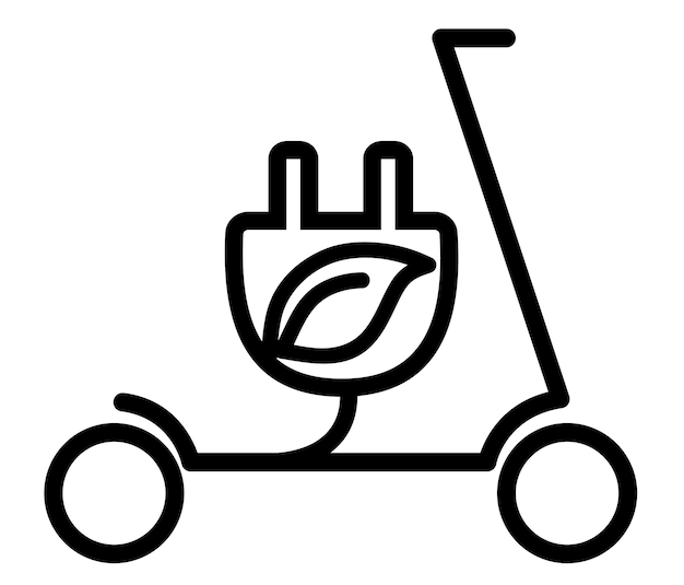 Icono vectorial de scooter icono de estilo lineal de trazo editable para uso de diseño web y aplicaciones móviles símbolo de logotipo