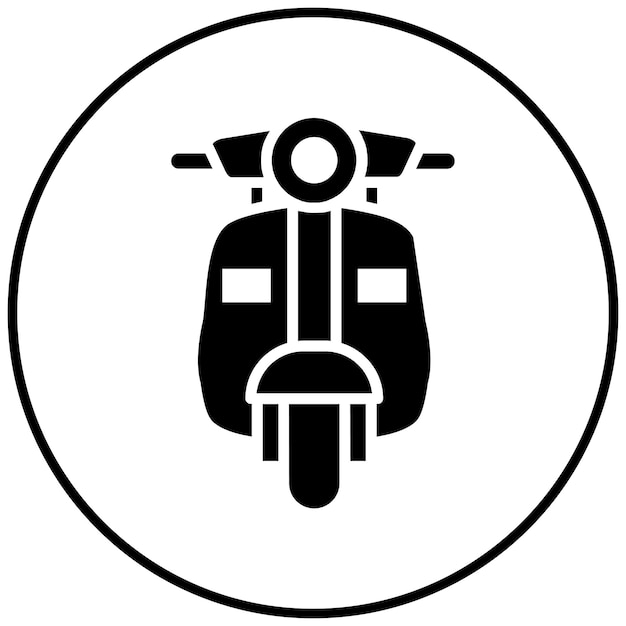 El icono vectorial del scooter italiano se puede utilizar para el conjunto de iconos de Italia