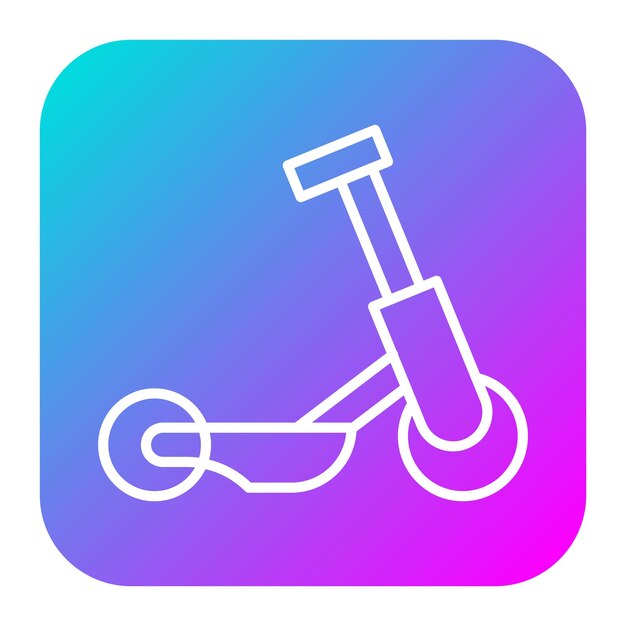 El icono vectorial del scooter se puede utilizar para el conjunto de iconos de juguetes para niños