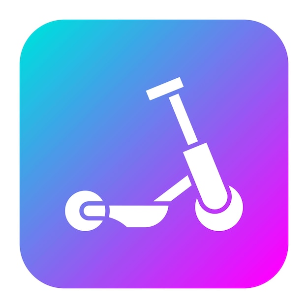 El icono vectorial del scooter se puede utilizar para el conjunto de iconos de juguetes para niños