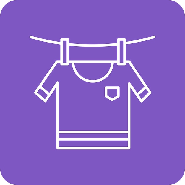 El icono vectorial de secado de ropa se puede utilizar para el conjunto de iconos de rutina de higiene