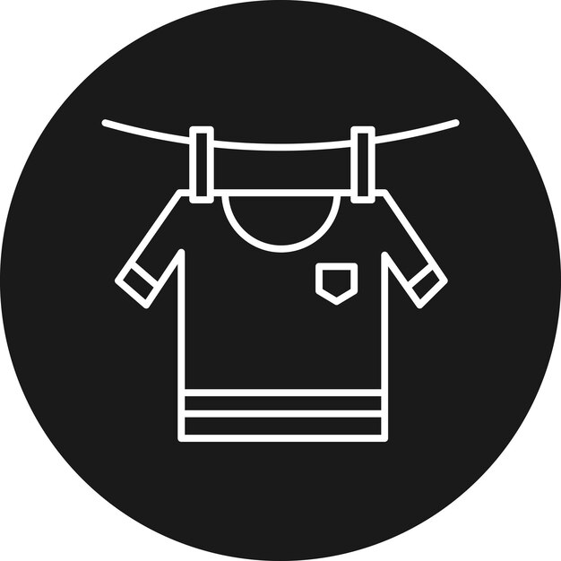 El icono vectorial de secado de ropa se puede utilizar para el conjunto de iconos de rutina de higiene