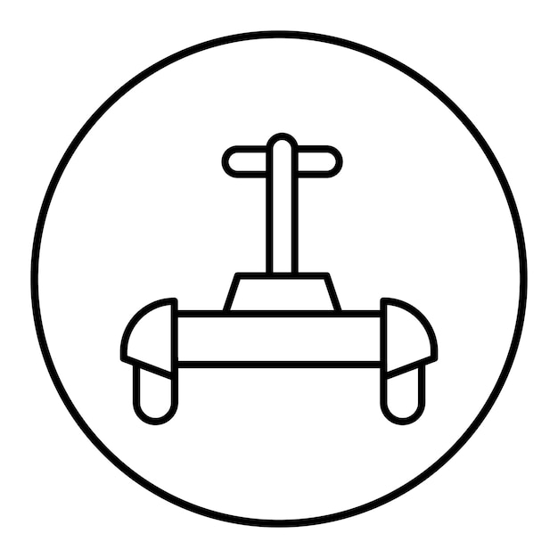 El icono vectorial del Segway de la policía se puede usar para el conjunto de iconos de la policía
