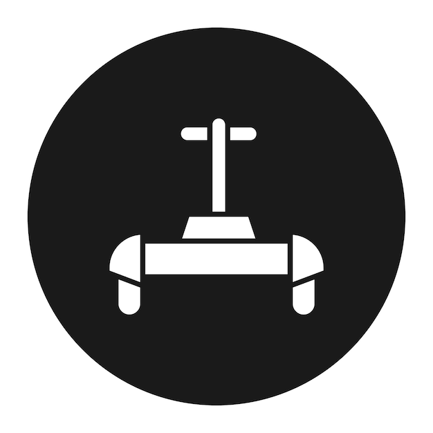 El icono vectorial del Segway de la policía se puede usar para el conjunto de iconos de la policía
