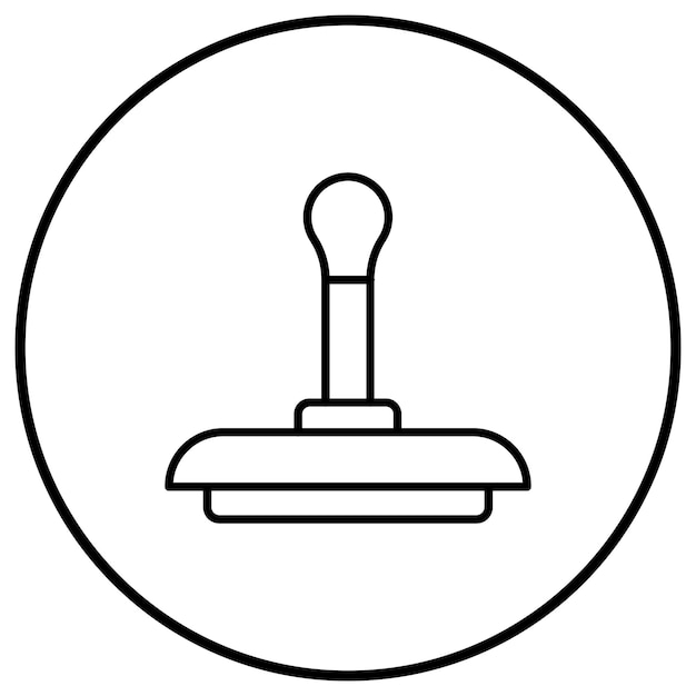 El icono vectorial del sello de goma se puede utilizar para el conjunto de iconos de inmigración