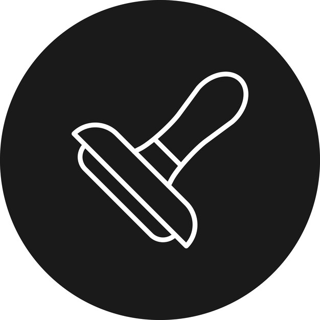 El icono vectorial del sello se puede utilizar para el conjunto de iconos de papelería de la oficina