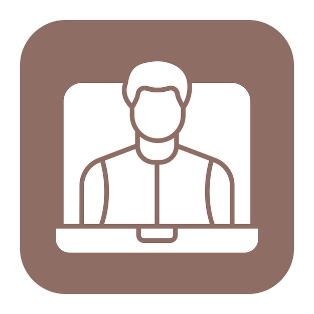 El icono vectorial del seminario web se puede utilizar para el conjunto de iconos de negocios basados en el hogar