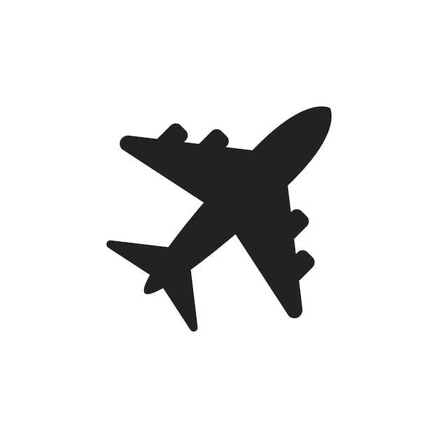 Icono vectorial de señal de avión Ilustración de avión de aeropuerto Concepto de negocio Pictograma plano simple sobre fondo blanco