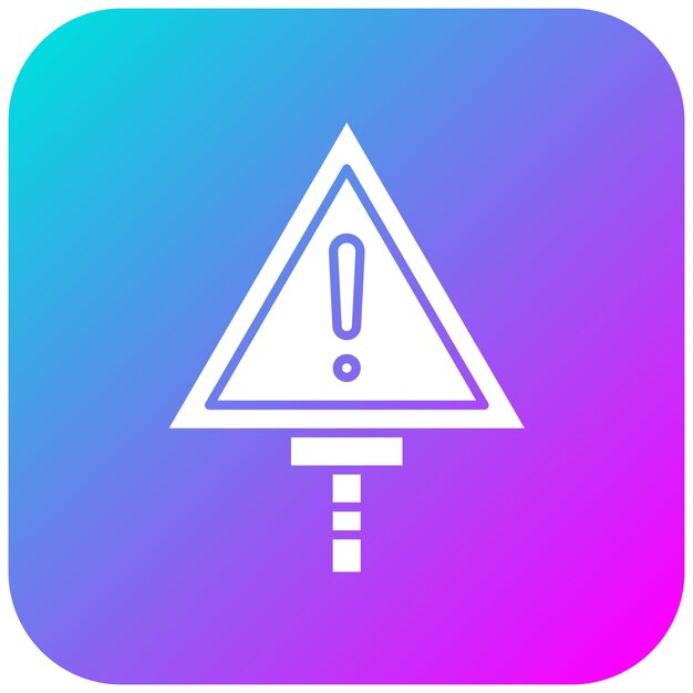 El icono vectorial de señales de advertencia se puede utilizar para el conjunto de iconos de energía nuclear