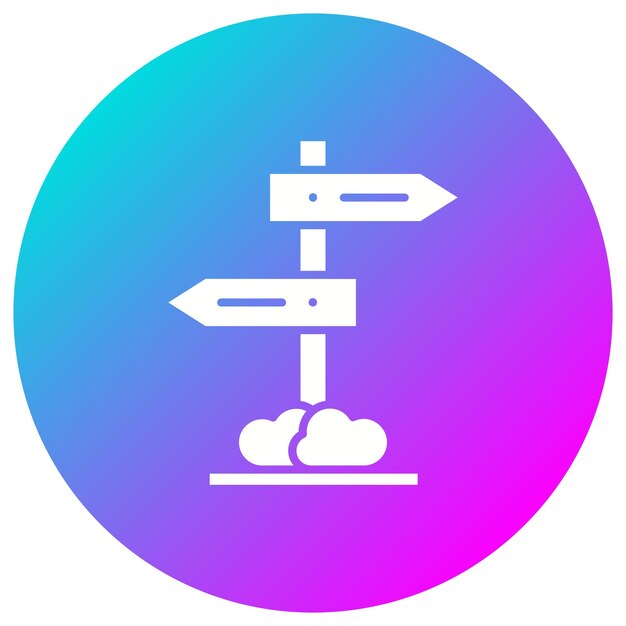 El icono vectorial de señalización se puede utilizar para el conjunto de iconos de la aldea