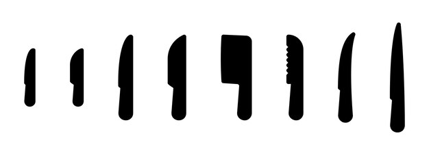 Icono vectorial sencillo en un tema cuchillos de cocina