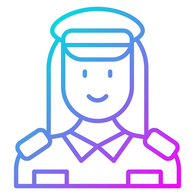 El icono vectorial de la señora policía se puede usar para el conjunto de iconos de la policía
