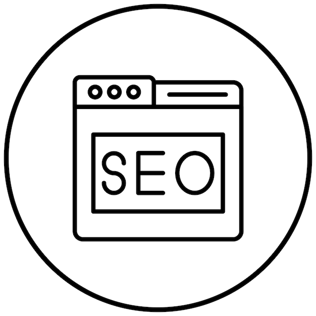 El icono vectorial de SEO web se puede utilizar para el conjunto de iconos de negocios y recursos humanos