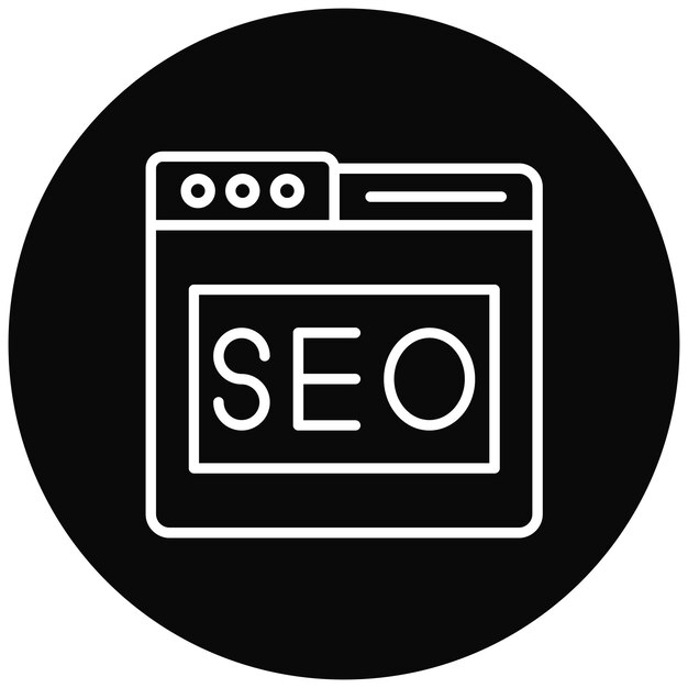 El icono vectorial de SEO web se puede utilizar para el conjunto de iconos de negocios y recursos humanos