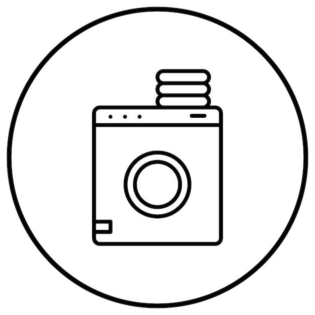 El icono vectorial del servicio de lavandería se puede utilizar para el conjunto de iconos de gestión del hotel