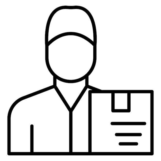 El icono vectorial del servicio de mensajería se puede utilizar para el conjunto de iconos del espacio de coworking