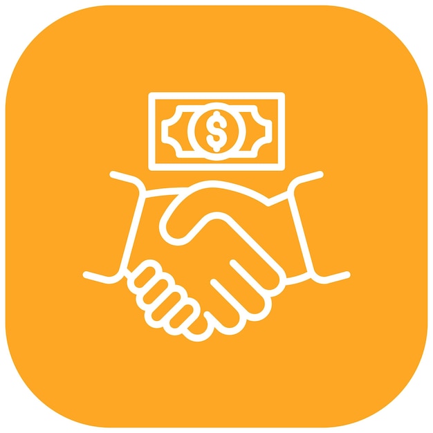 El icono vectorial de Shady Deal se puede usar para el conjunto de iconos de corrupción