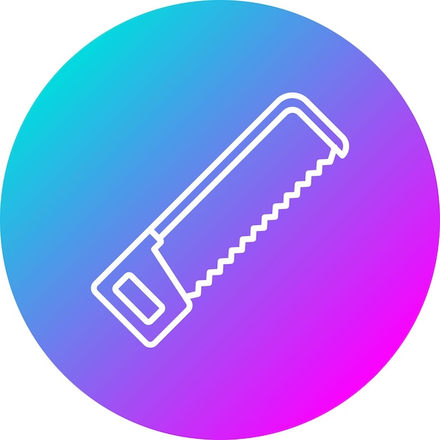 El icono vectorial de la sierra se puede usar para el conjunto de iconos de herramientas de construcción
