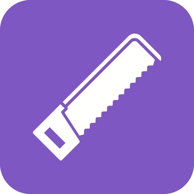 El icono vectorial de la sierra se puede usar para el conjunto de iconos de herramientas de construcción
