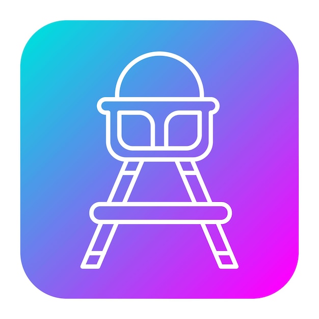 El icono vectorial de la silla alta se puede usar para el conjunto de iconos de bebés