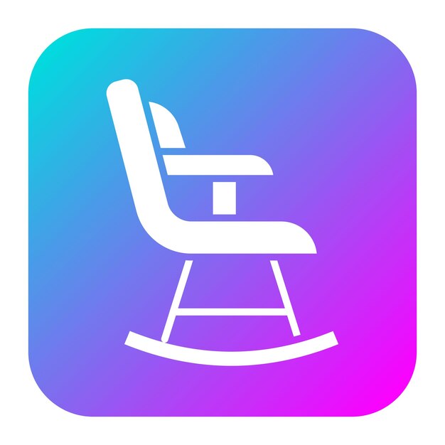 El icono vectorial de la silla de balanceo se puede utilizar para el conjunto de iconos de comodidad