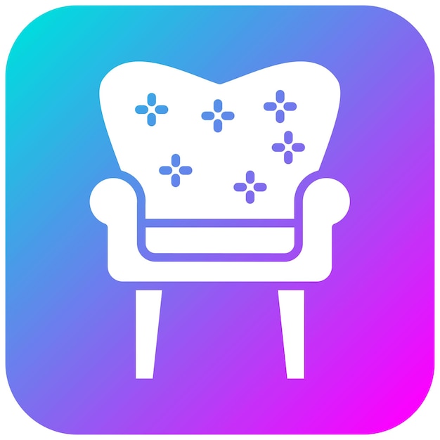 El icono vectorial de la silla se puede usar para el conjunto de iconos de lujo