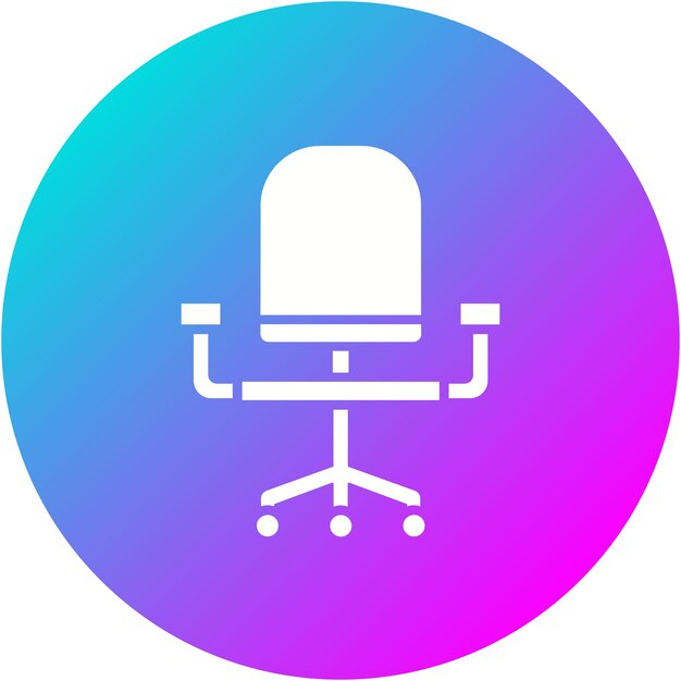 El icono vectorial de la silla se puede utilizar para el conjunto de iconos de computadora y hardware