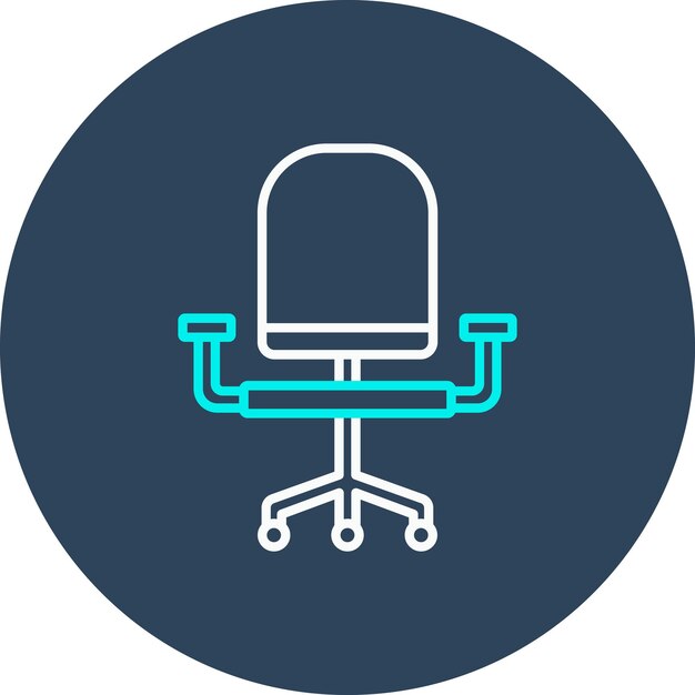 El icono vectorial de la silla se puede utilizar para el conjunto de iconos de computadora y hardware