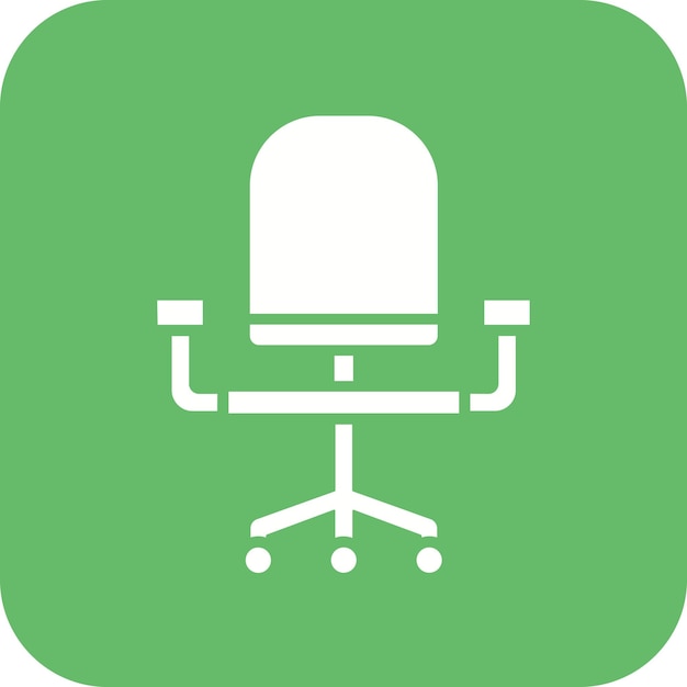 El icono vectorial de la silla se puede utilizar para el conjunto de iconos de computadora y hardware